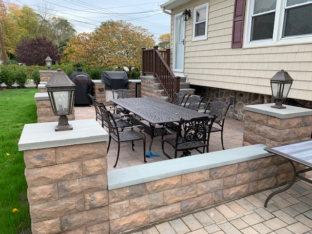 Photo of a custom paver patio in Long Branch